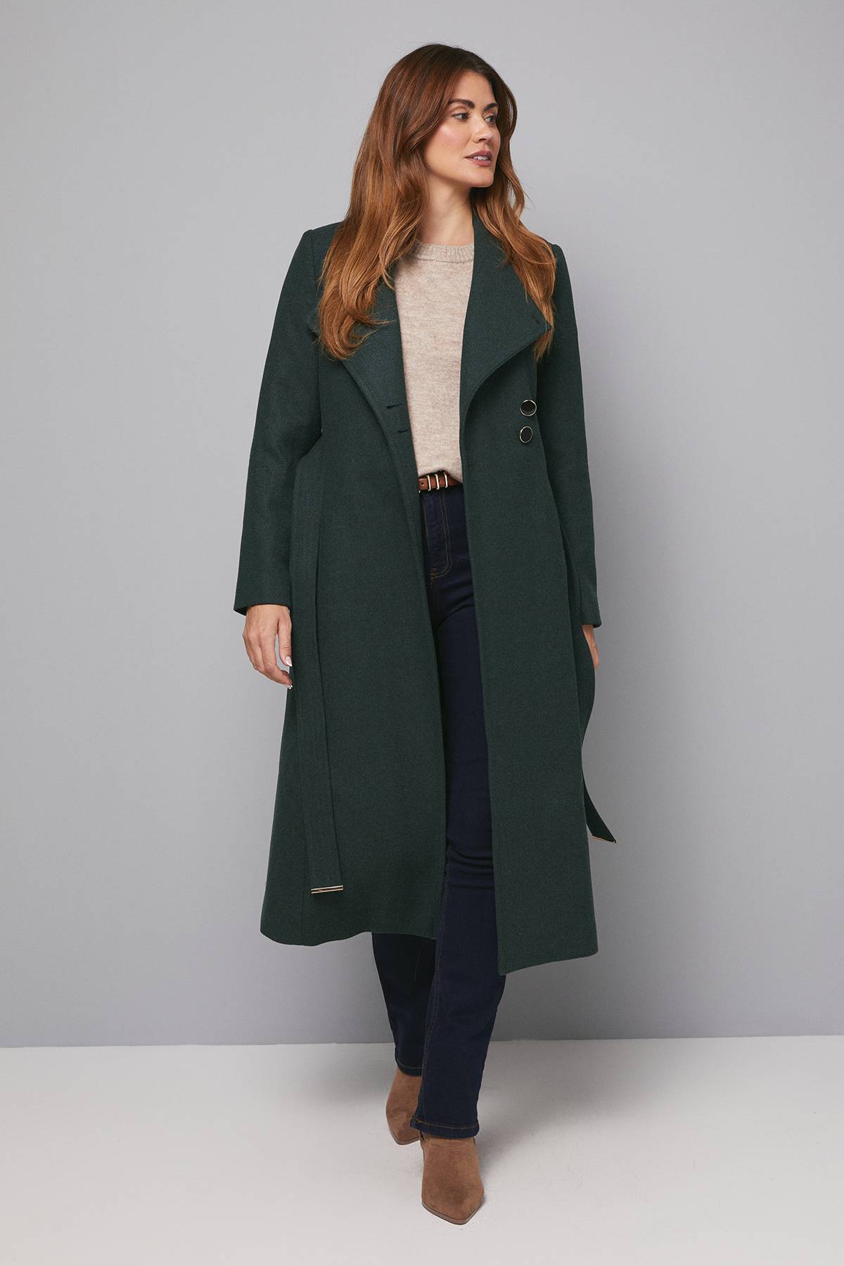Wallis Manteau Maxi Ceinturé
