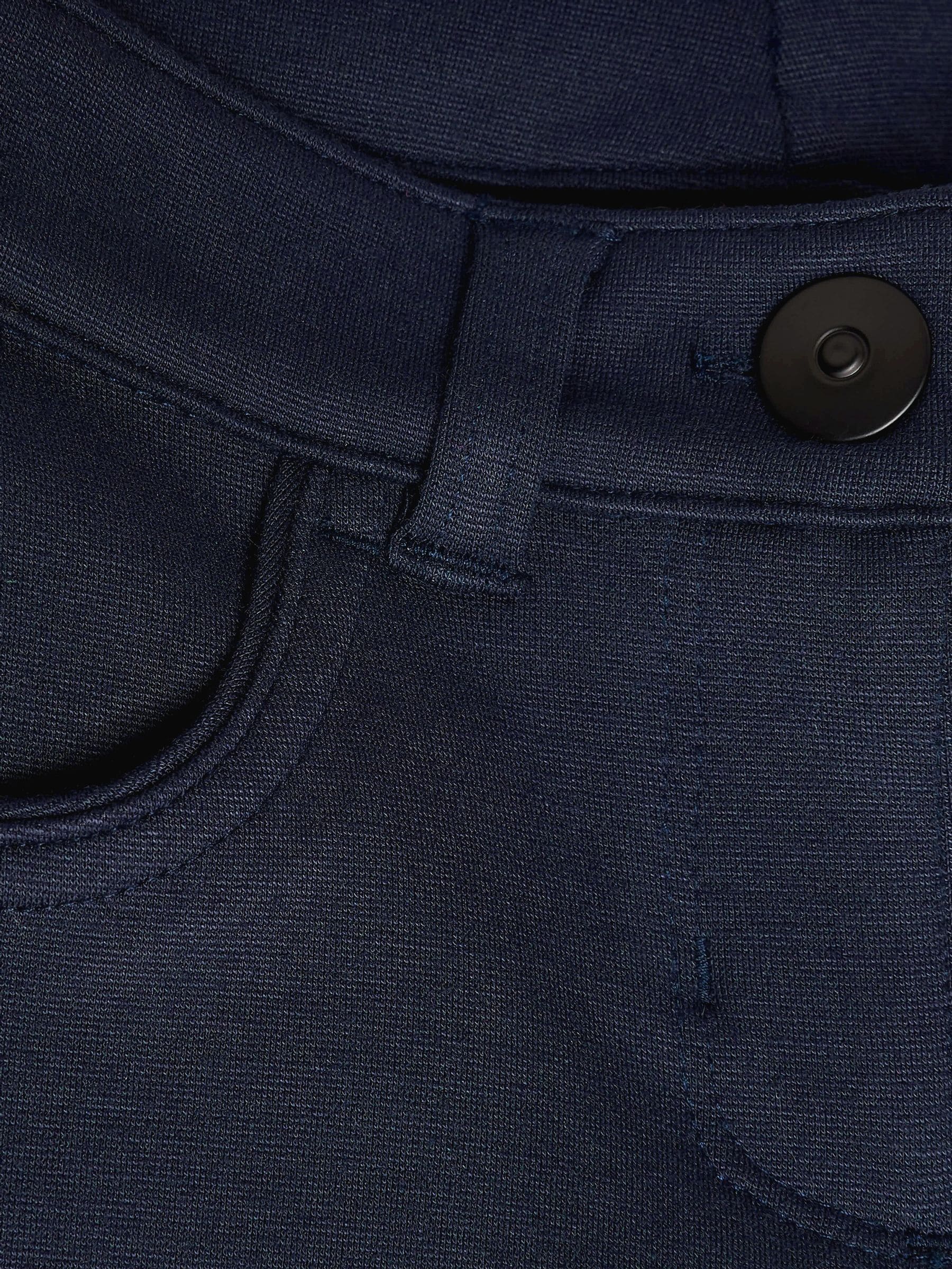 Marineblauw - Skinny schoolbroek met jersey stretch (3-18 jr)