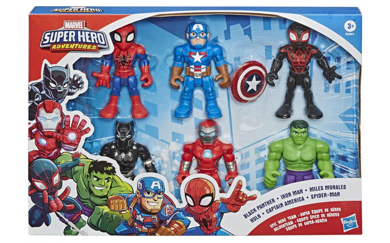 Super Hero Adventures Heldenteam 6 Marvel Figuren