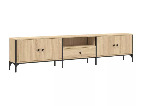 Meuble TV à tiroir chêne sonoma 200x25x44 cm bois d'ingénierie