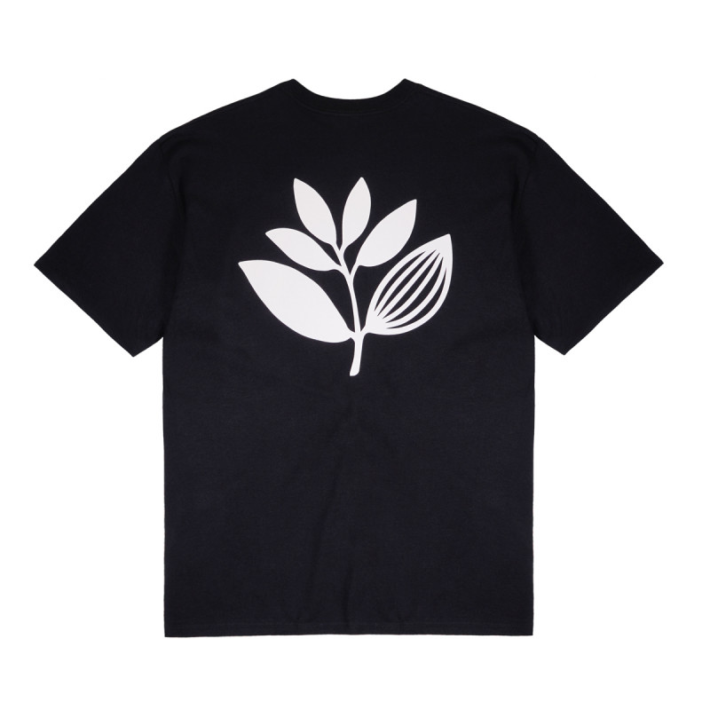 T-SHIRT CLASSIQUE À MOTIFS PLANTES - NOIR