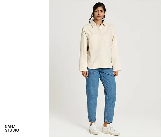 NAH/STUDIO Blusenjacke | ungefärbte Baumwolle