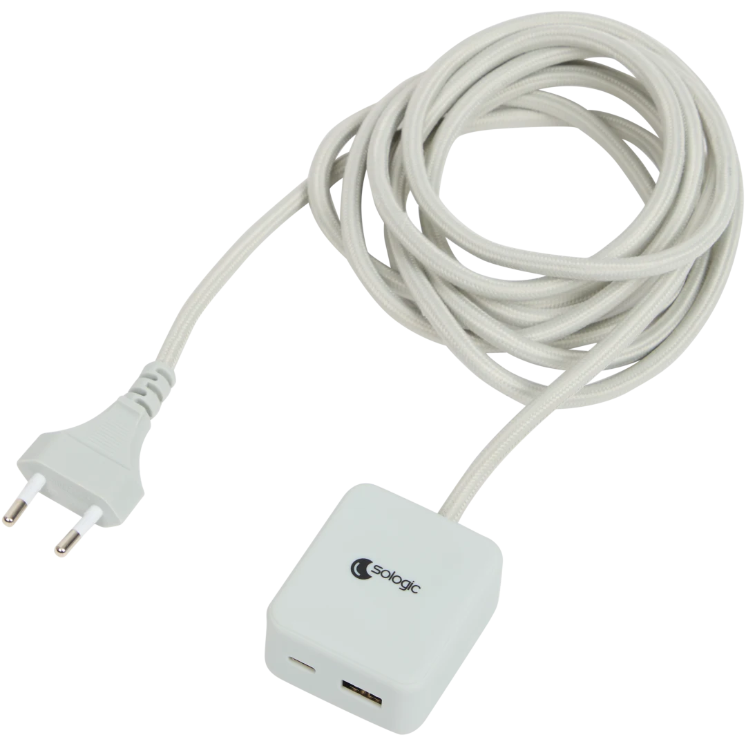 Sologic 2-poorts wandlader 20 watt | diverse kleuren