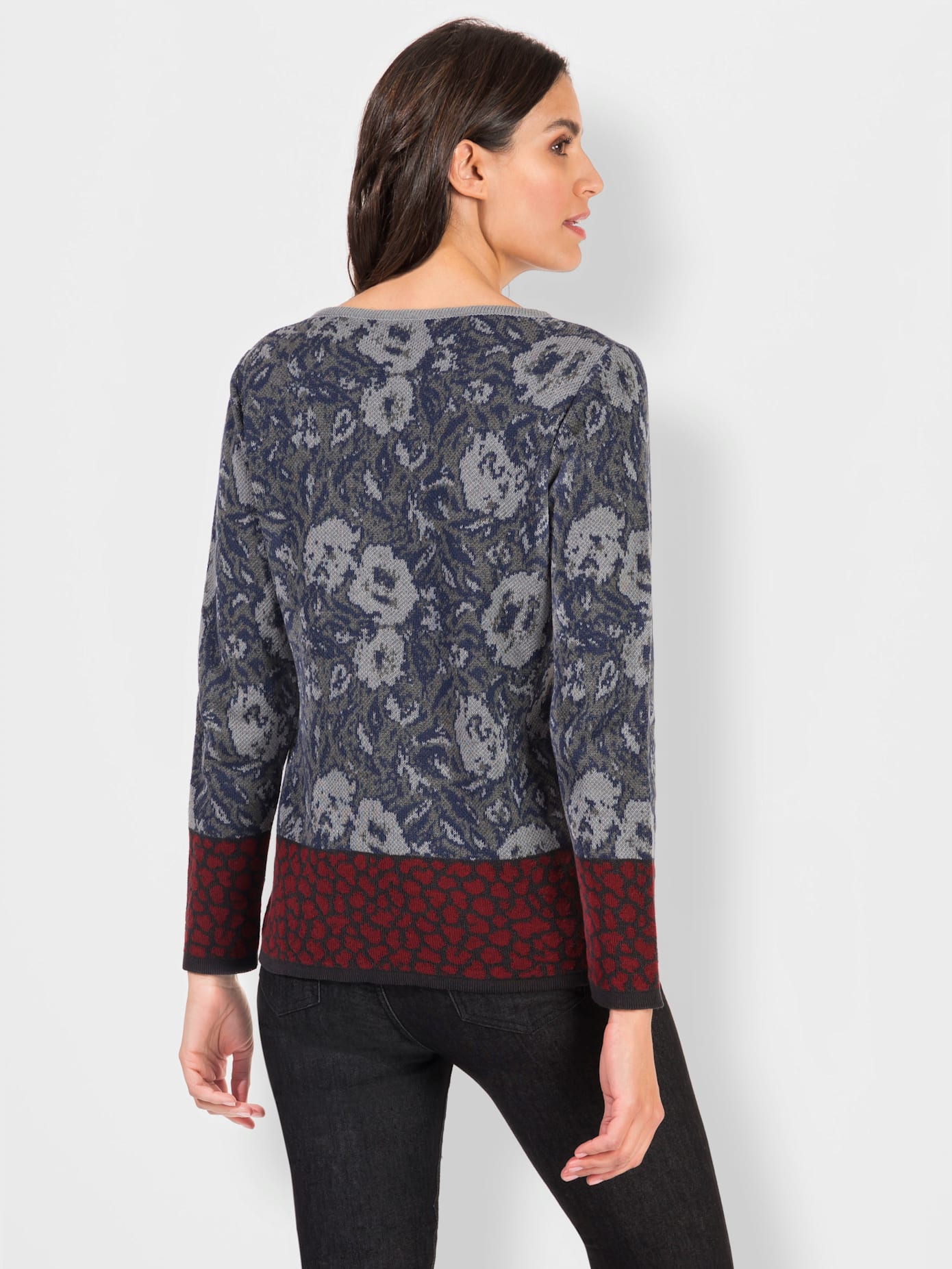 Pull jacquard 50% coton