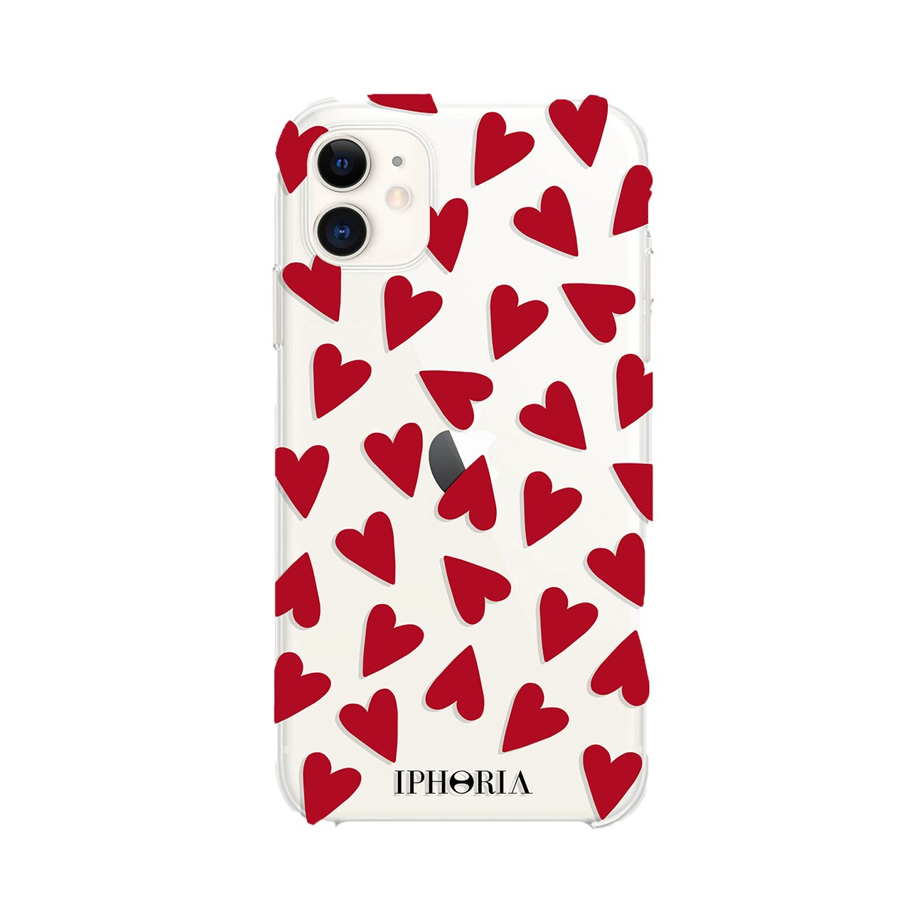 Iphoria Classic Case Hearts transparent Handyhülle