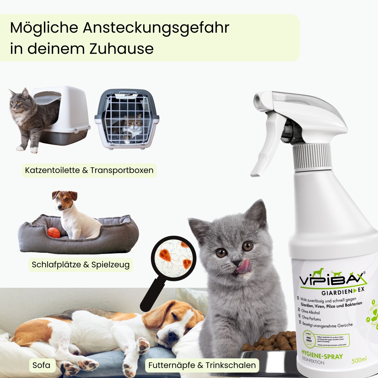 ViPiBaX Giardien EX ® Hygiene-Spray 500ml