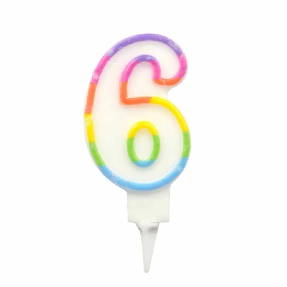Paris Prix Bougie Chiffre 6 Multicolore