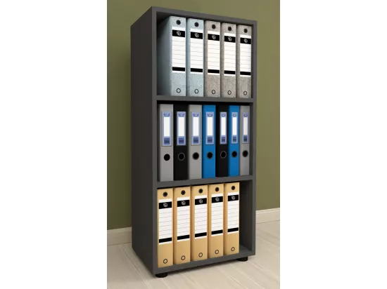 Étagère de bureau en bois Étagère à dossiers Ulas 3f