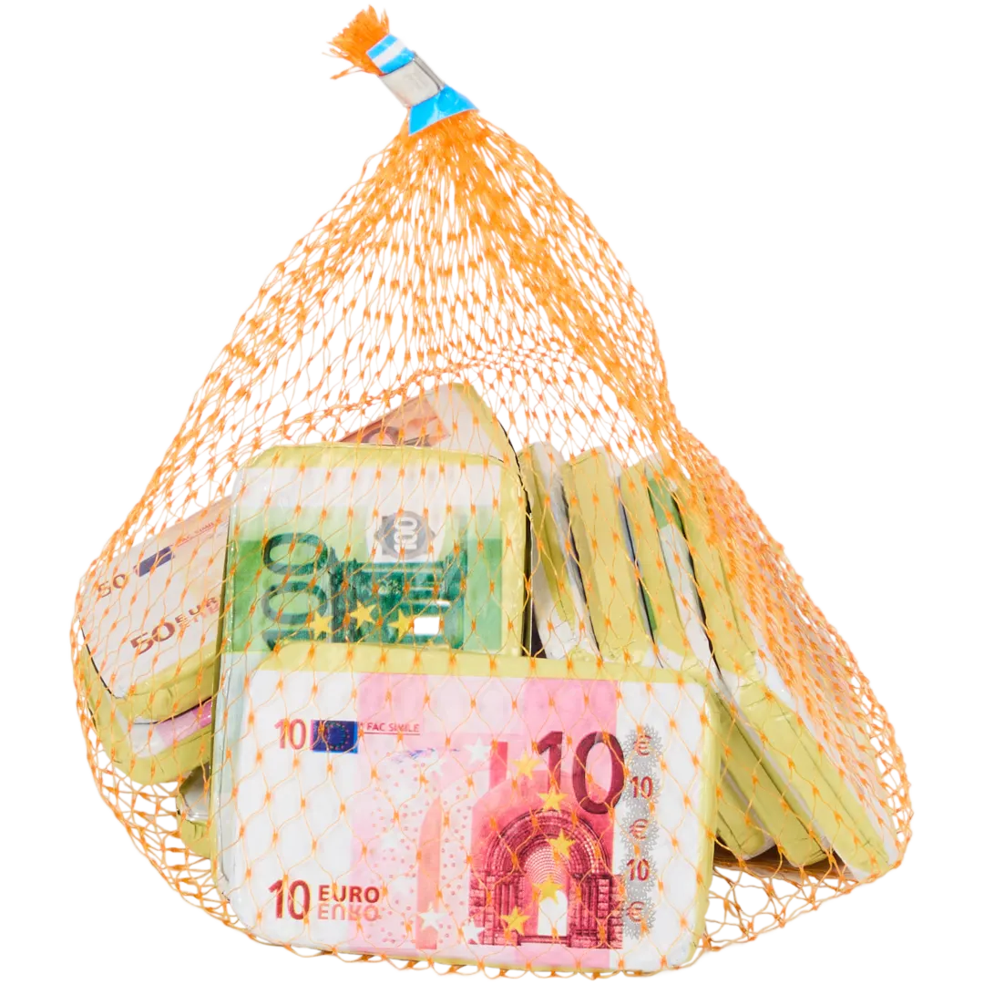 Billets de banque en chocolat