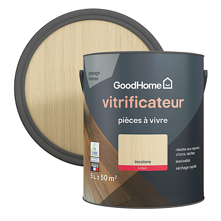 Vitrificateur pièces à vivre GoodHome incolore brillant 5L