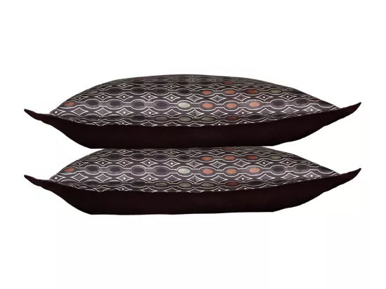 Lot de 2 Taies d'oreiller satin de coton imprimé Majeur