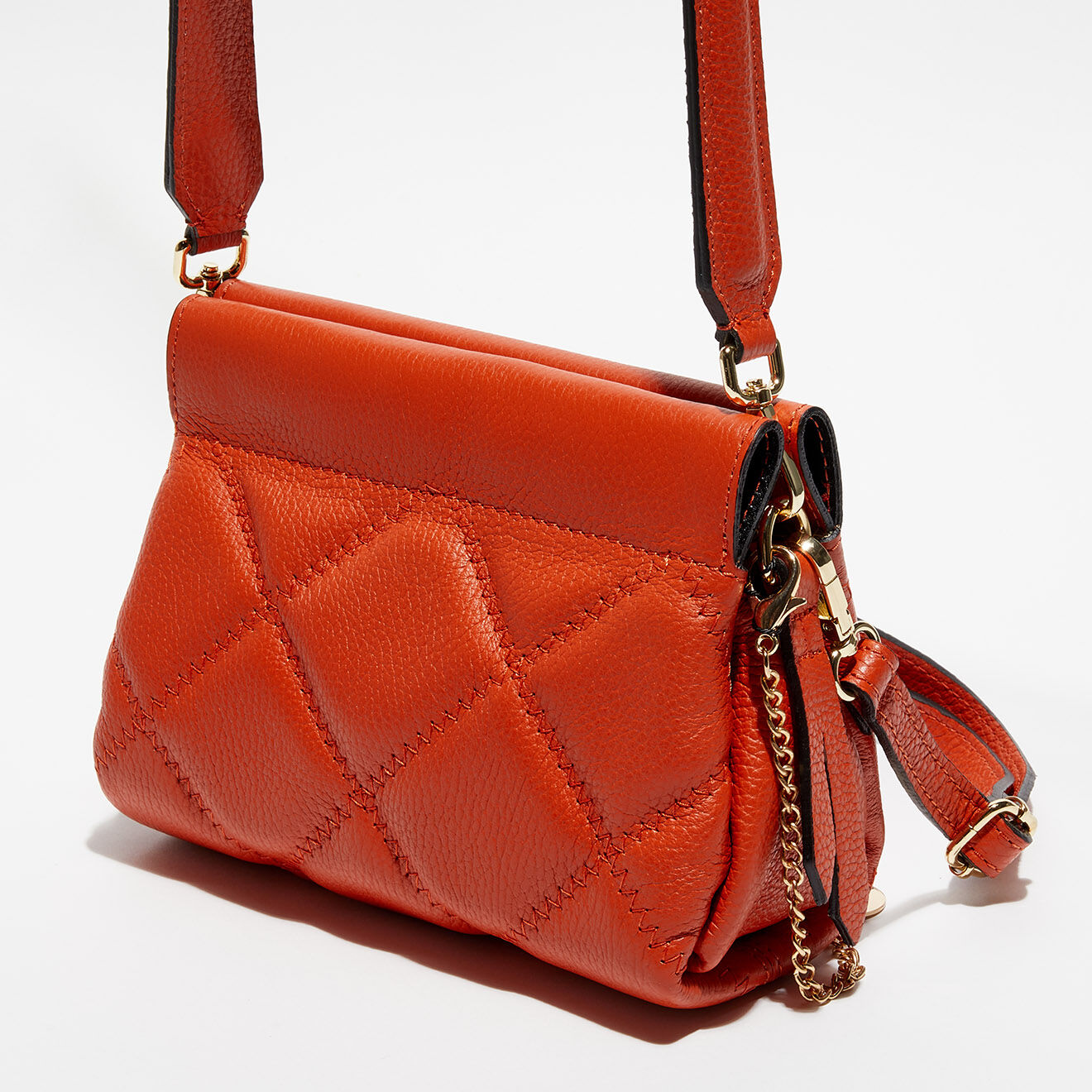 Christian Laurier Sac bandoulière en Cuir Pénélope orange - 23x19x7 cm