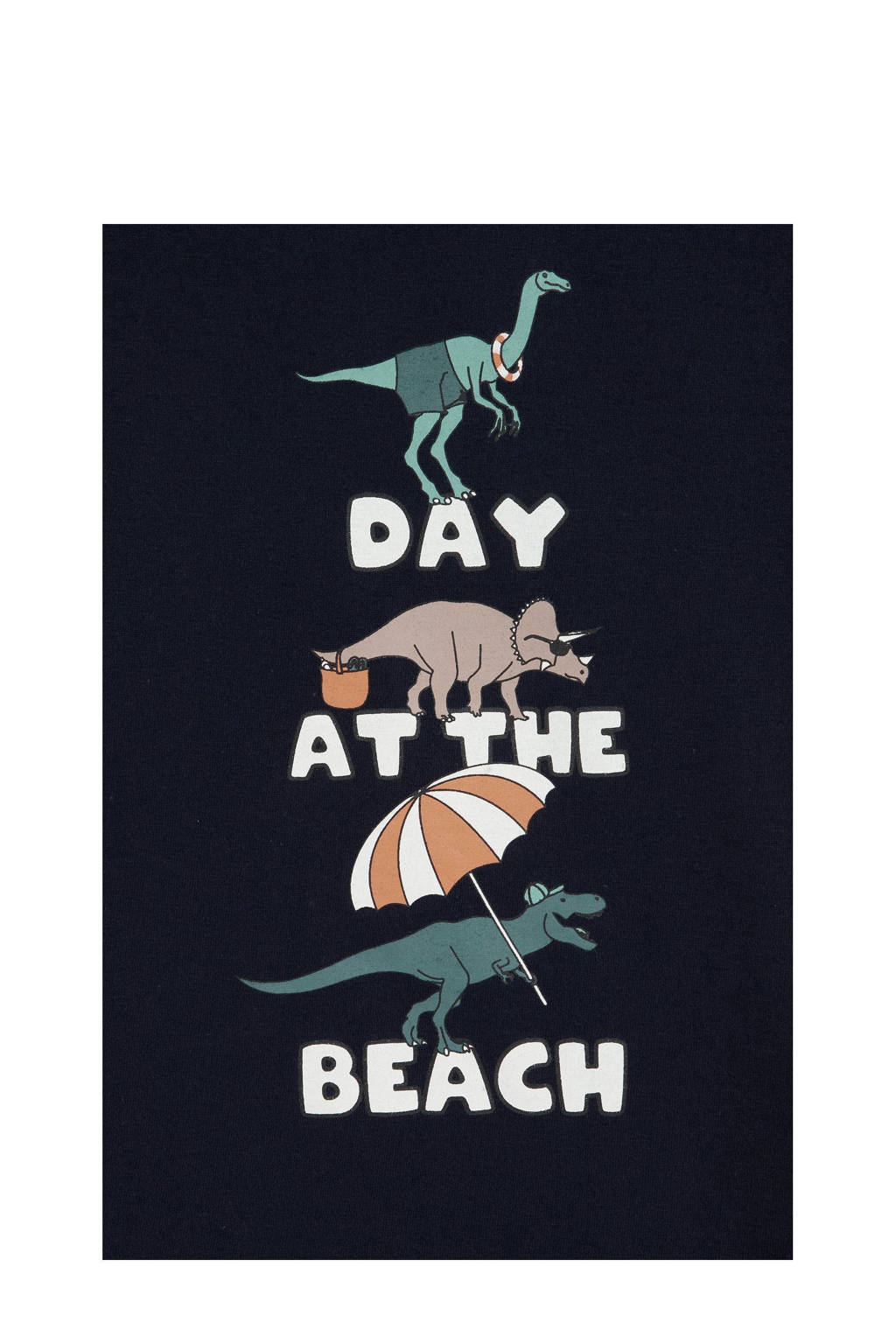 WE Fashion T-shirt met printopdruk donkerblauw