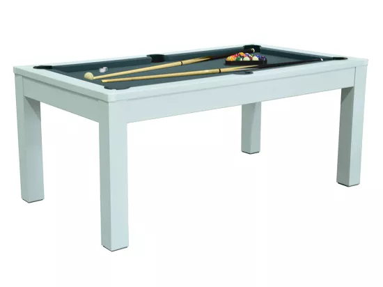 Table transformable blanche - Billard & Ping-pong - L182 x l102 x H80 cm - HENK