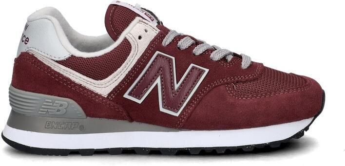 New balance Sneakers laag '574' poederroze robijnrood wit