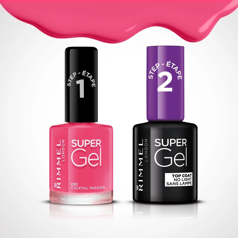 RIMMEL Super Gel Nail Polish 12 ml - 032 Cocktail Passion