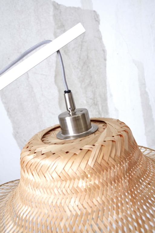 Good&Mojo Ibiza vloerlamp small wit/naturel