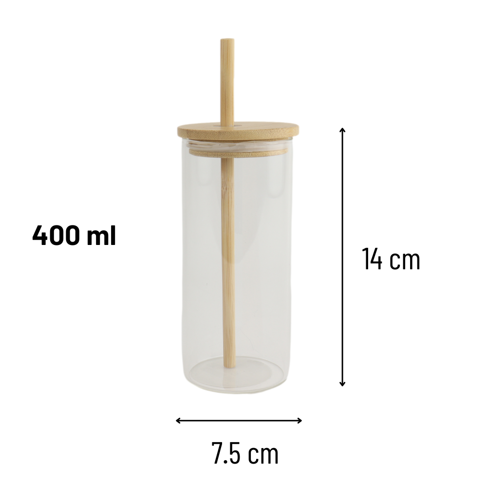 Orange85 drinkglazen met bamboo deksel