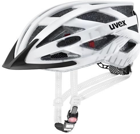 uvex - city i-vo - Fietshelm - Wit-Zwart Matt - Inclusief LED-verlichting - 52-57 cm