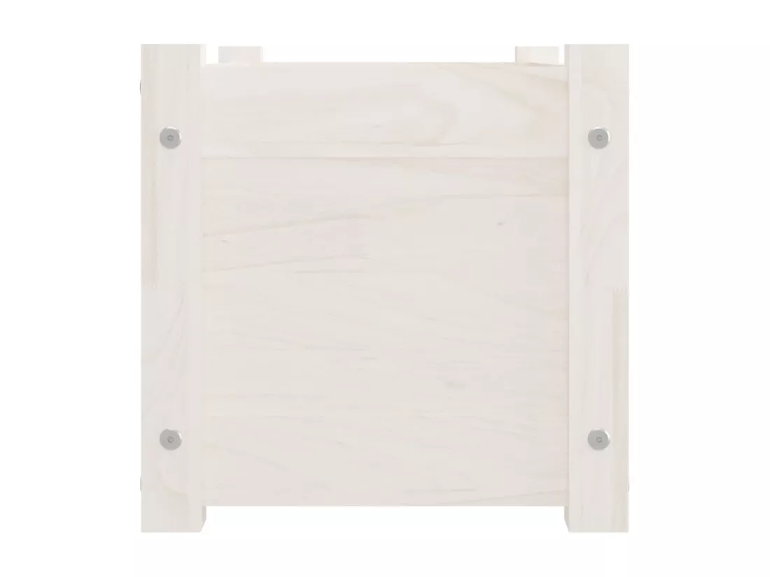 Jardinières d'extérieur 2 pièces Blanc 60x31x31 cm Bois de pin