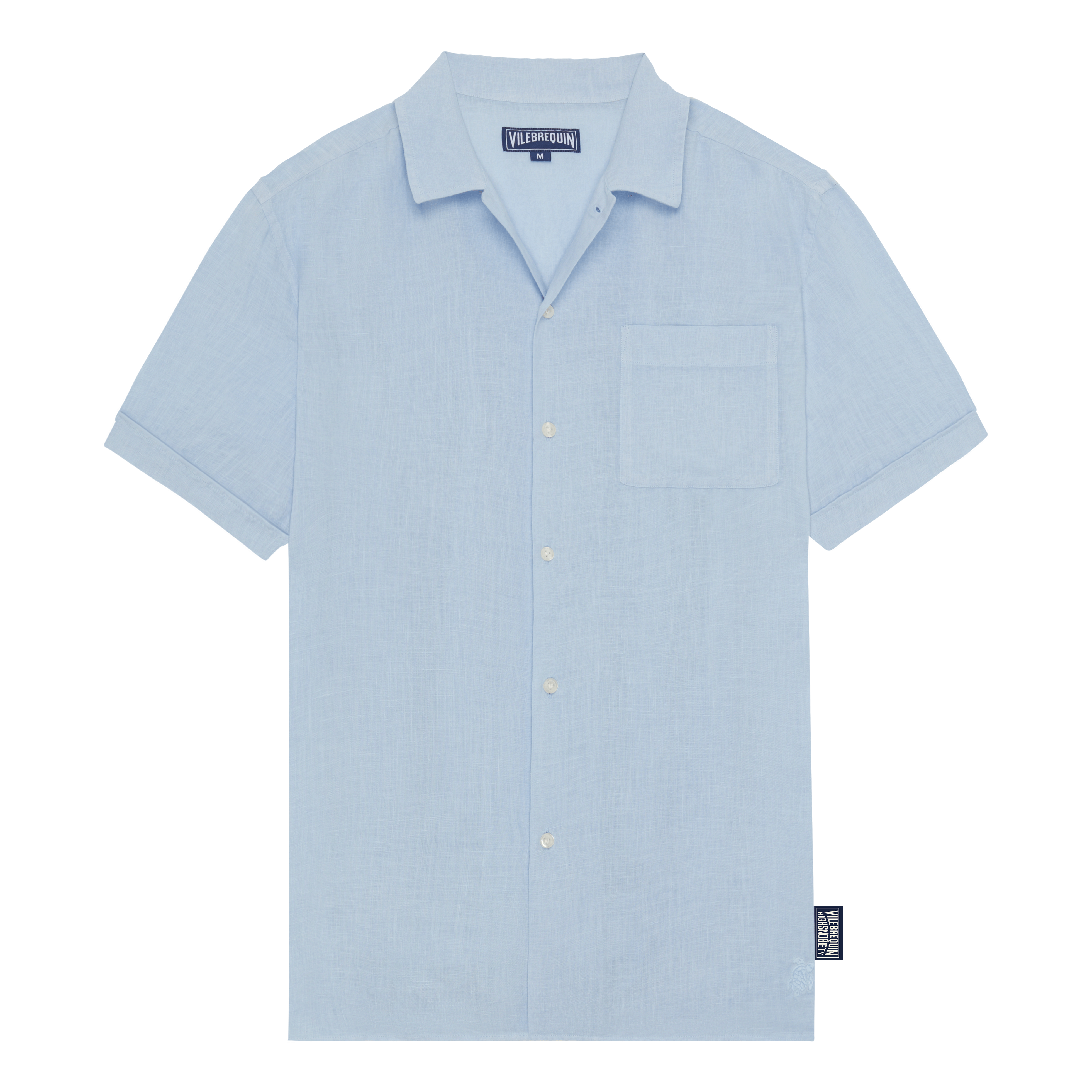 Chemise bowling en lin homme uni - Vilebrequin x Highsnobiety | Site Vilebrequin | HARZ3U00