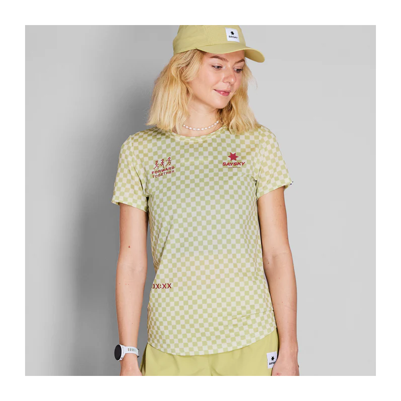 saysky combat t shirt dame 1034 checker