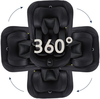 Beemoo Rotate i-Size Bilstol, Black Stone