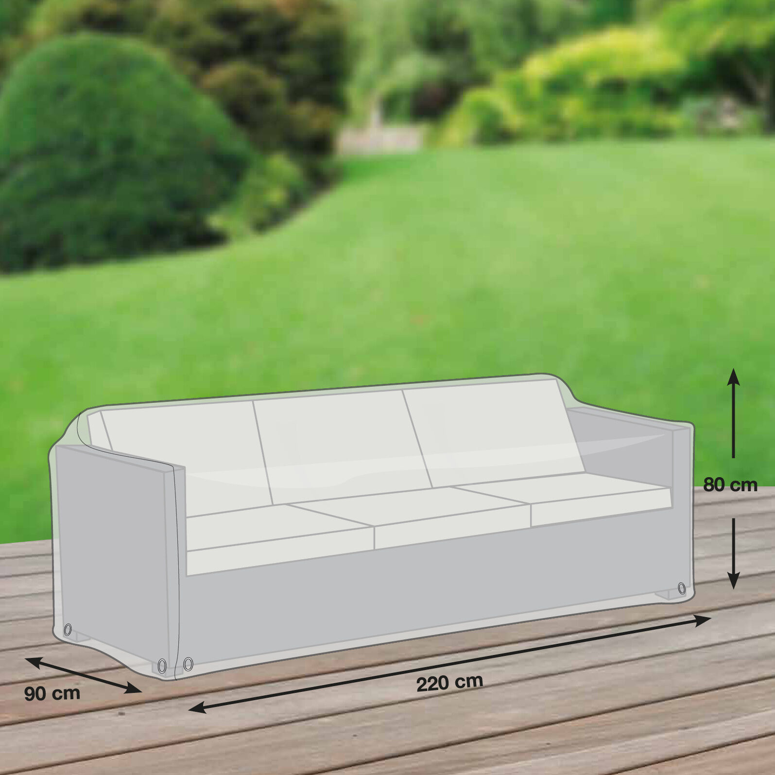 Schutzhülle grau für Sofa