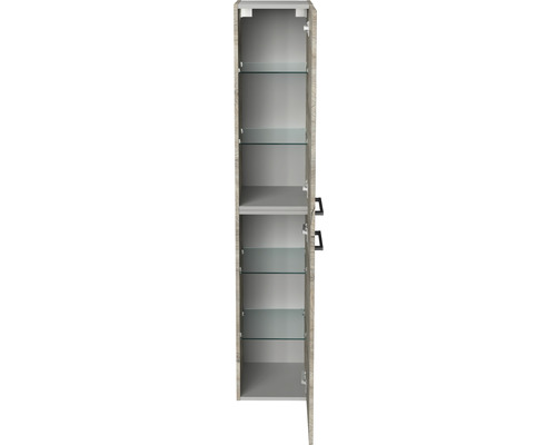 Oxford hoge kast 162 x 30 x 31,8 cm natuurlijk eiken 2 deuren