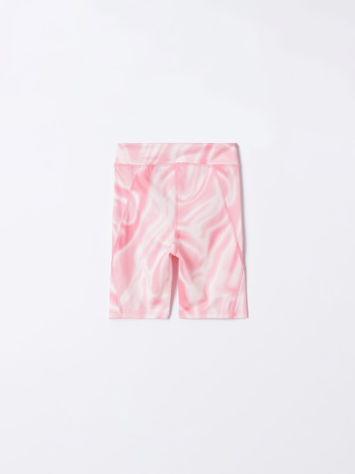 Leggings de ciclismo estampadas - Coral