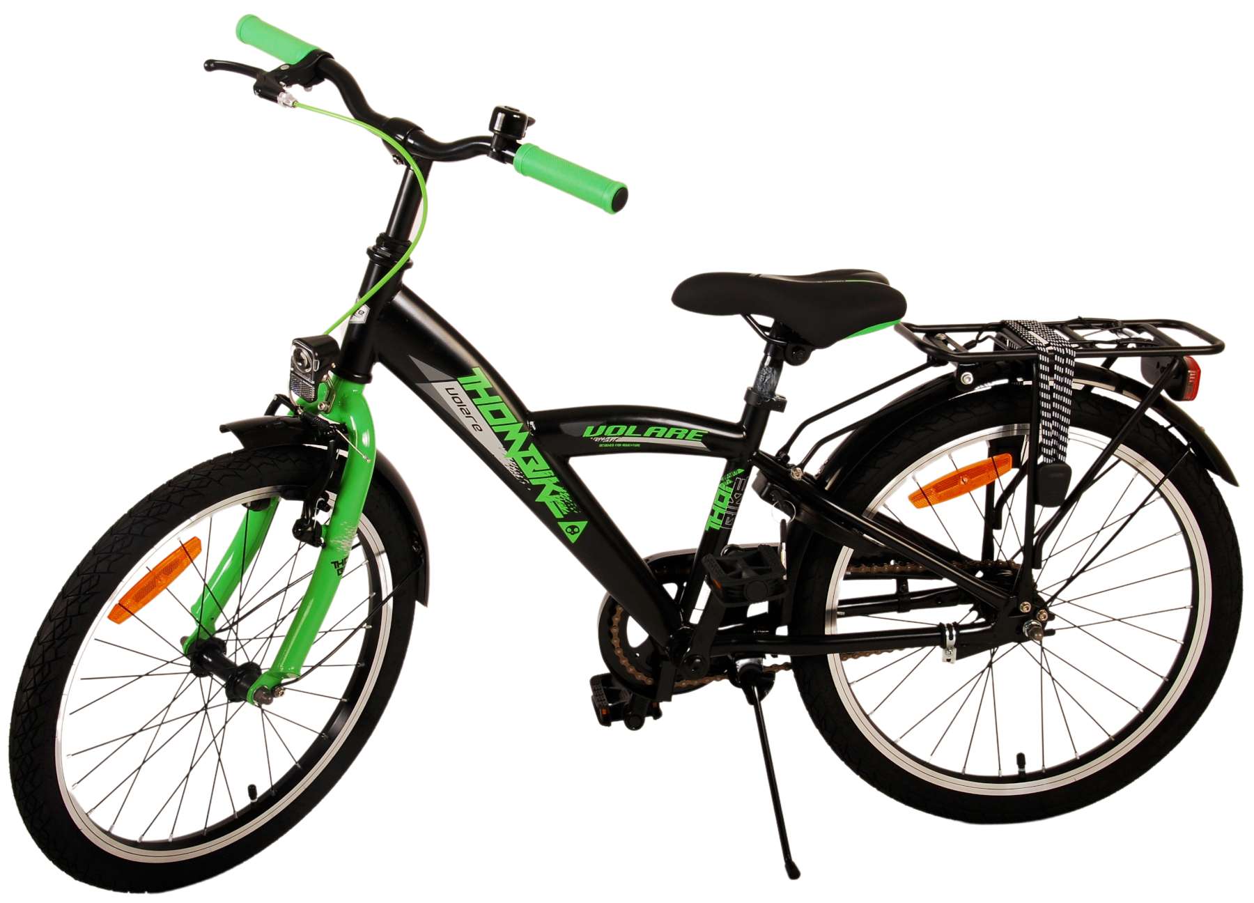 TPFSports Thombike Kinderfahrrad - Jungen - 20 Zoll - Rücktritt + Handbremsen - Schwarz/Grün