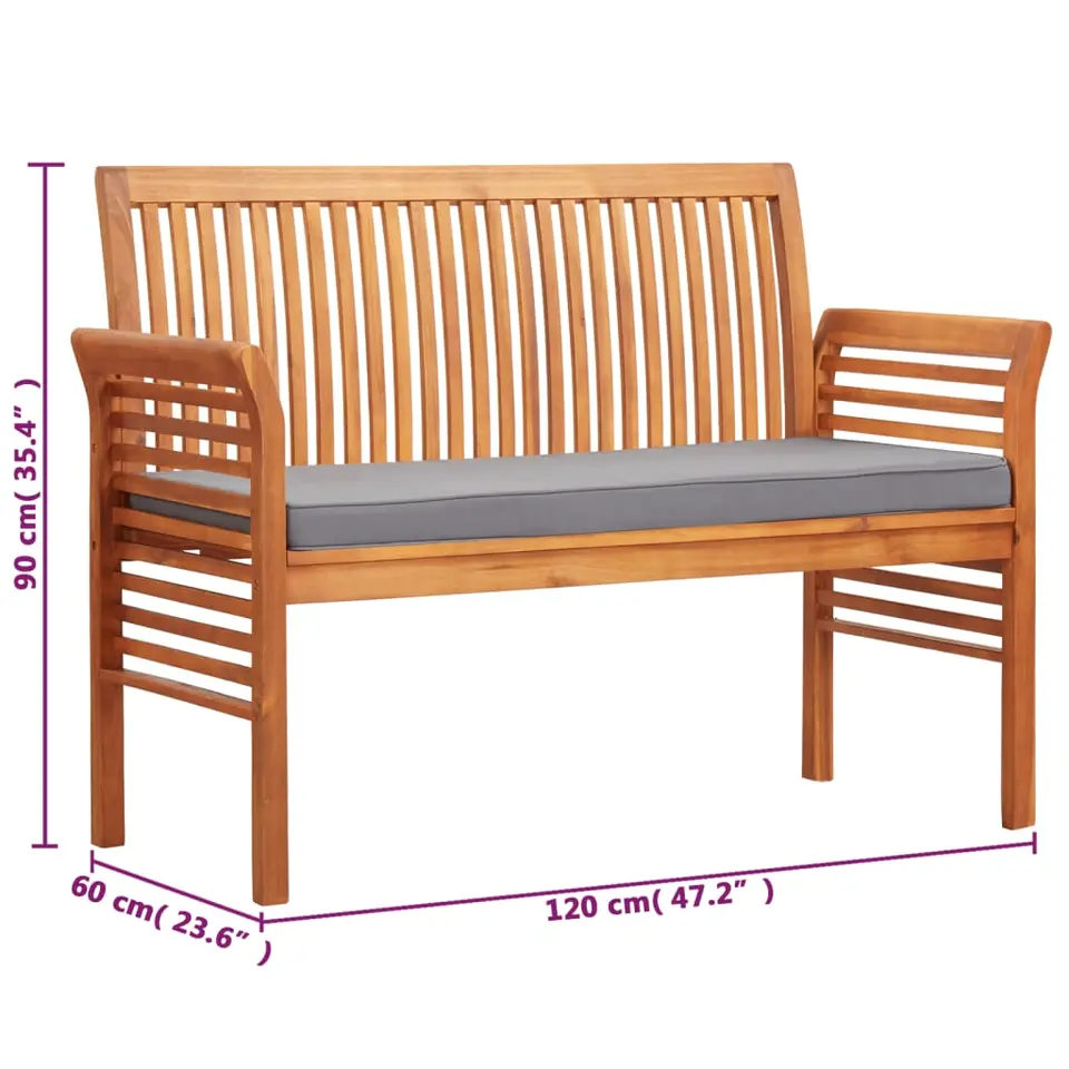 vidaXL - Tuinbank - Bruin - Hout - 120 cm