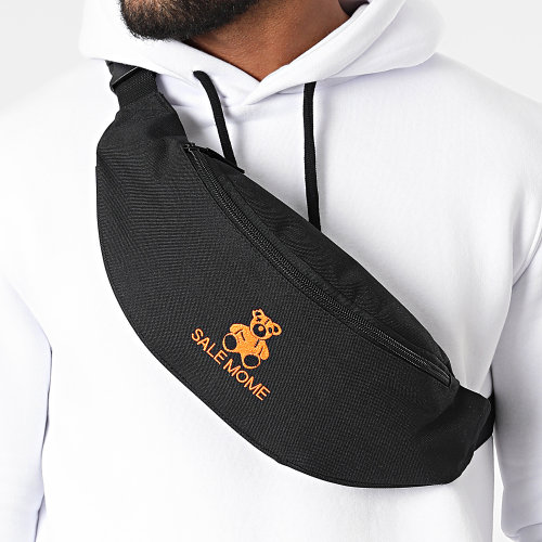 Sacoche Banane Nounours Noir Orange
