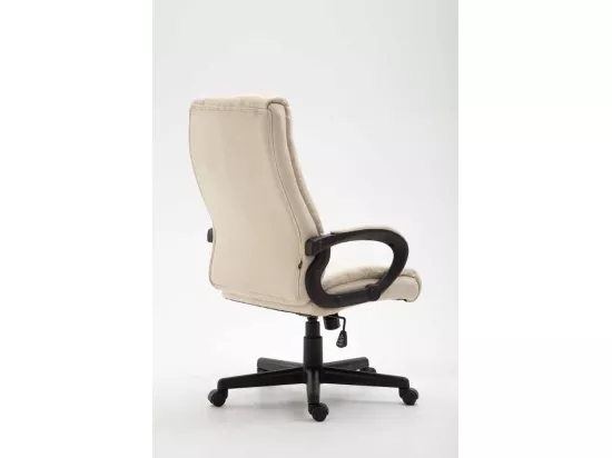 Chaise de bureau - Tissu & Blanc - Crème - XL Sparta