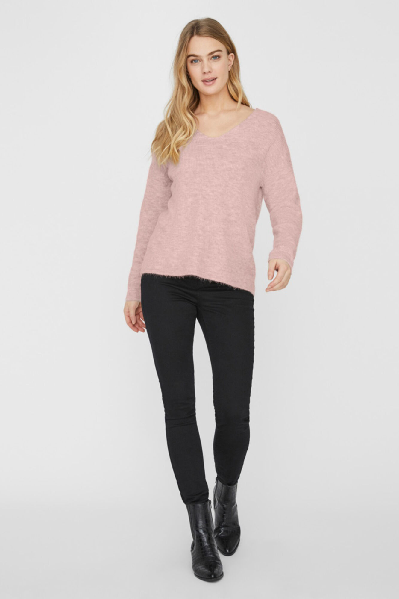 Camisa básica de malha - Rosa