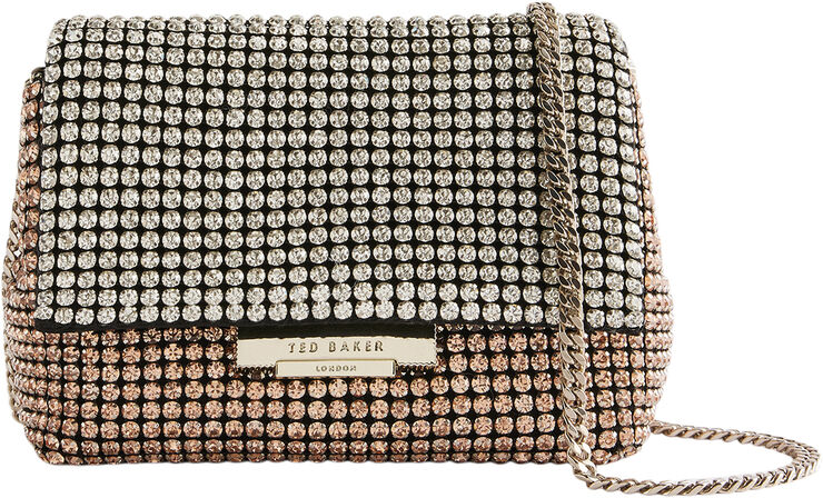 Ted Baker GLITERS Crystal Mini Clutch Bag Gold