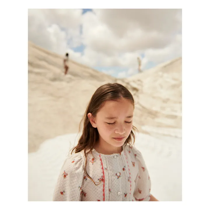 Bebe Organic Robe Fleurie Bia | Blanc