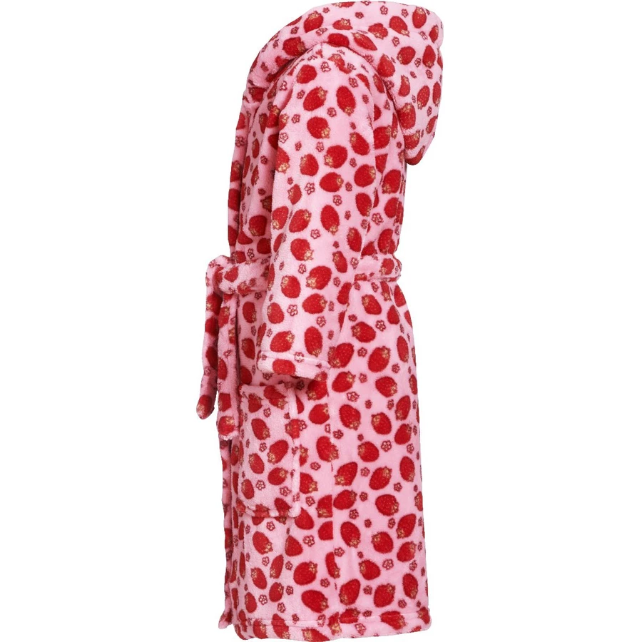 Playshoes Fleece-Bademantel Erdbeere rosa
