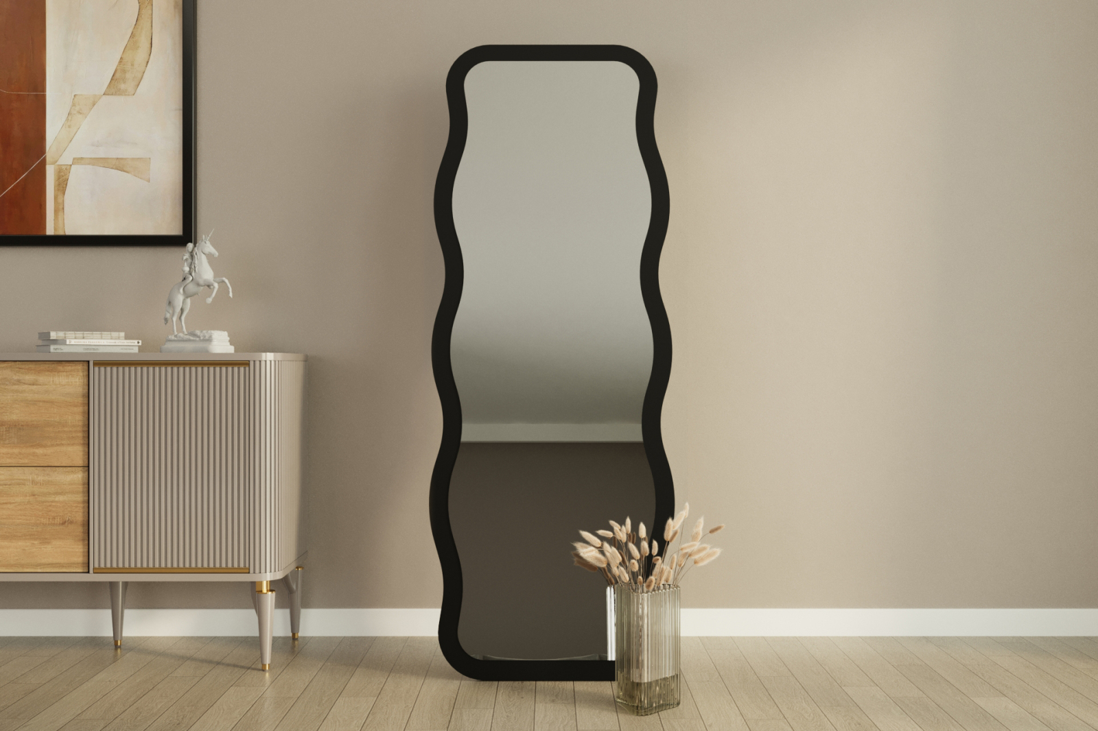 Standspiegel - schwarz - 160 cm