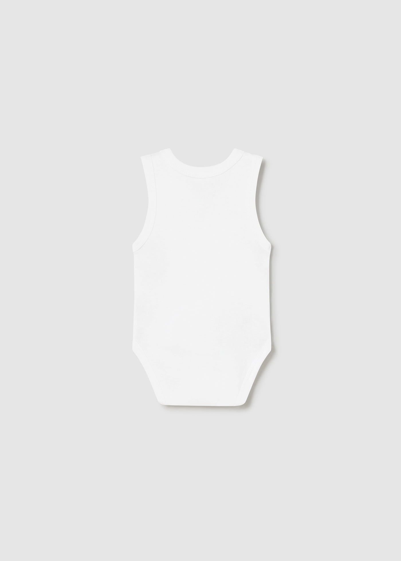 Body sem mangas Better Cotton para recém-nascidos, branco