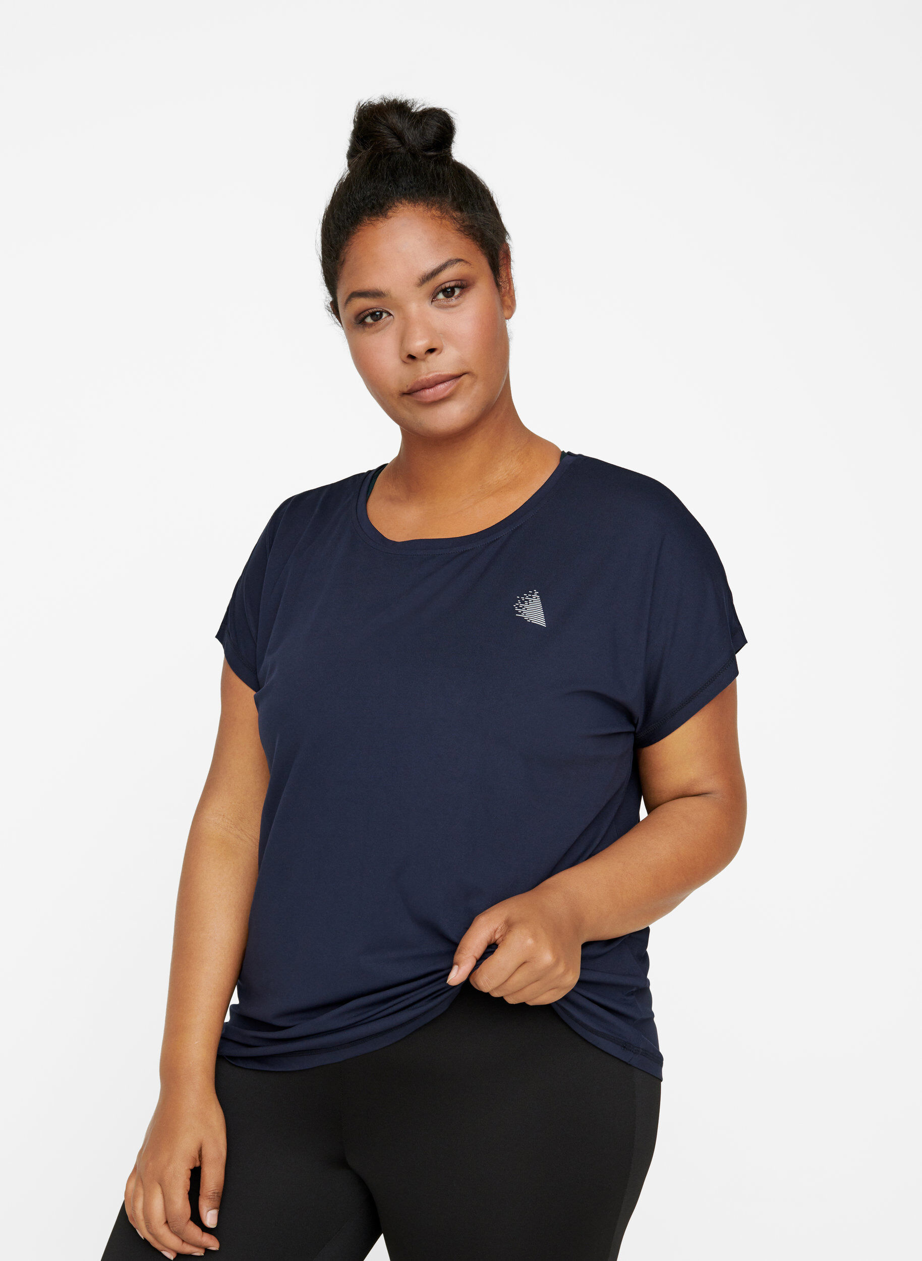Ensfarvet trænings t-shirt