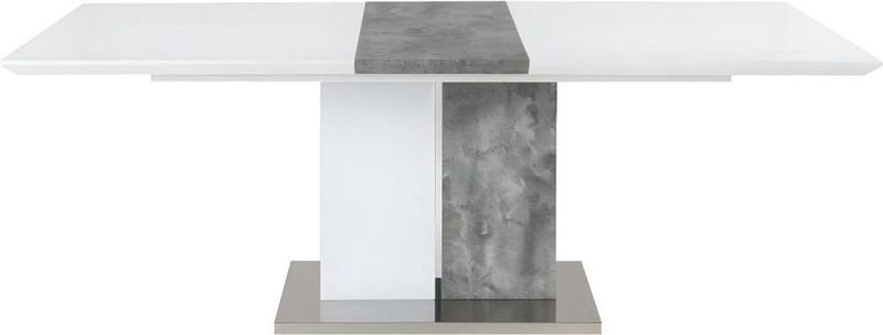 EREN - Uitschuiftafel - Wit - Gelakt MDF - 6 tot 8 Zitplaatsen