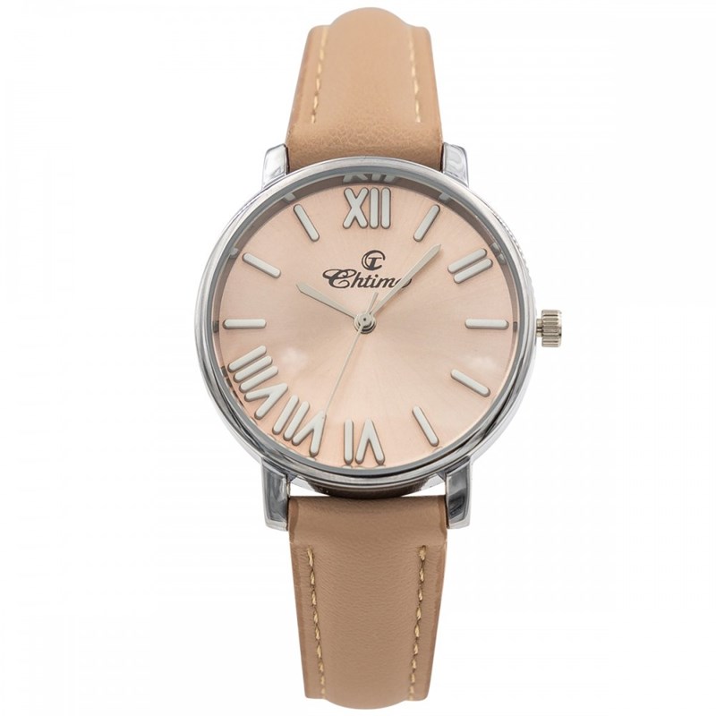 Montre Femme CHTIME bracelet Cuir Marron
