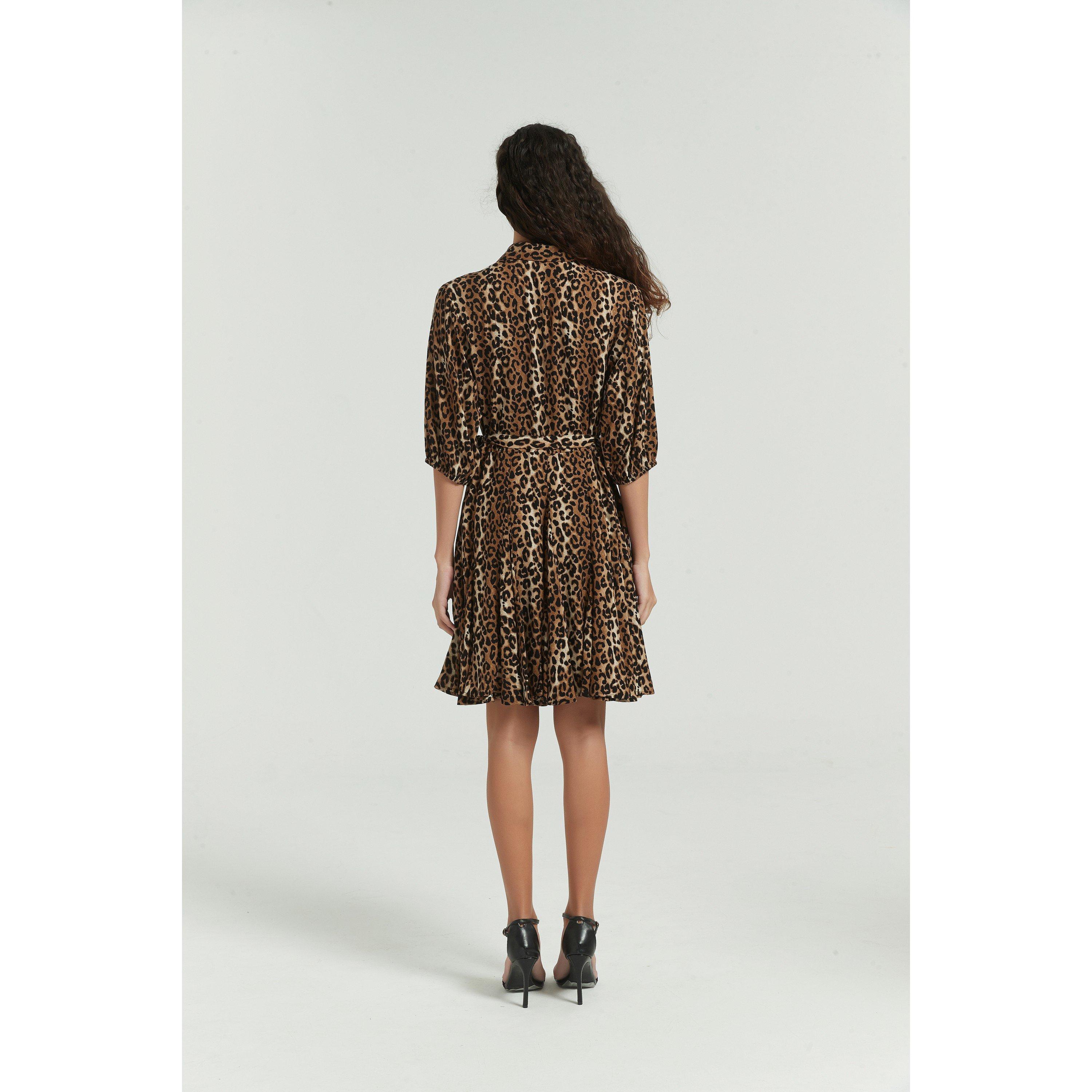Be You Animal Skirted Shirtdress