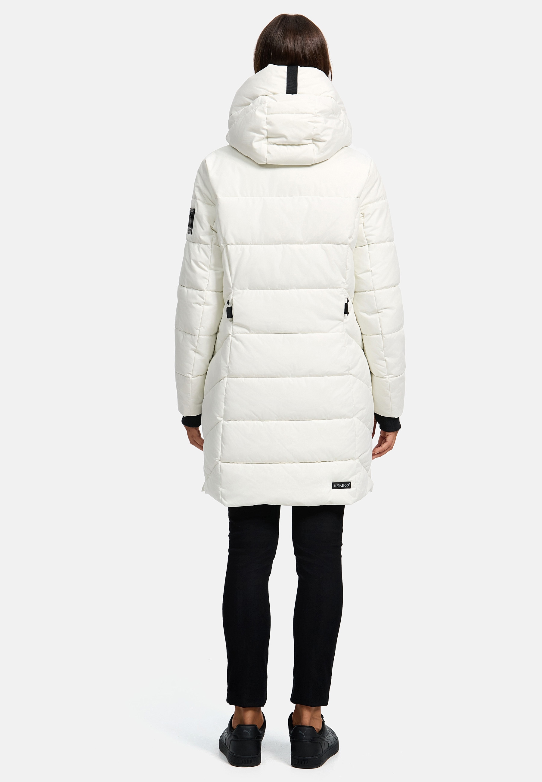 NAVAHOO Damen Winter Steppmantel Stepp Jacke Mantel Parka mit Kapuze Knutschilein