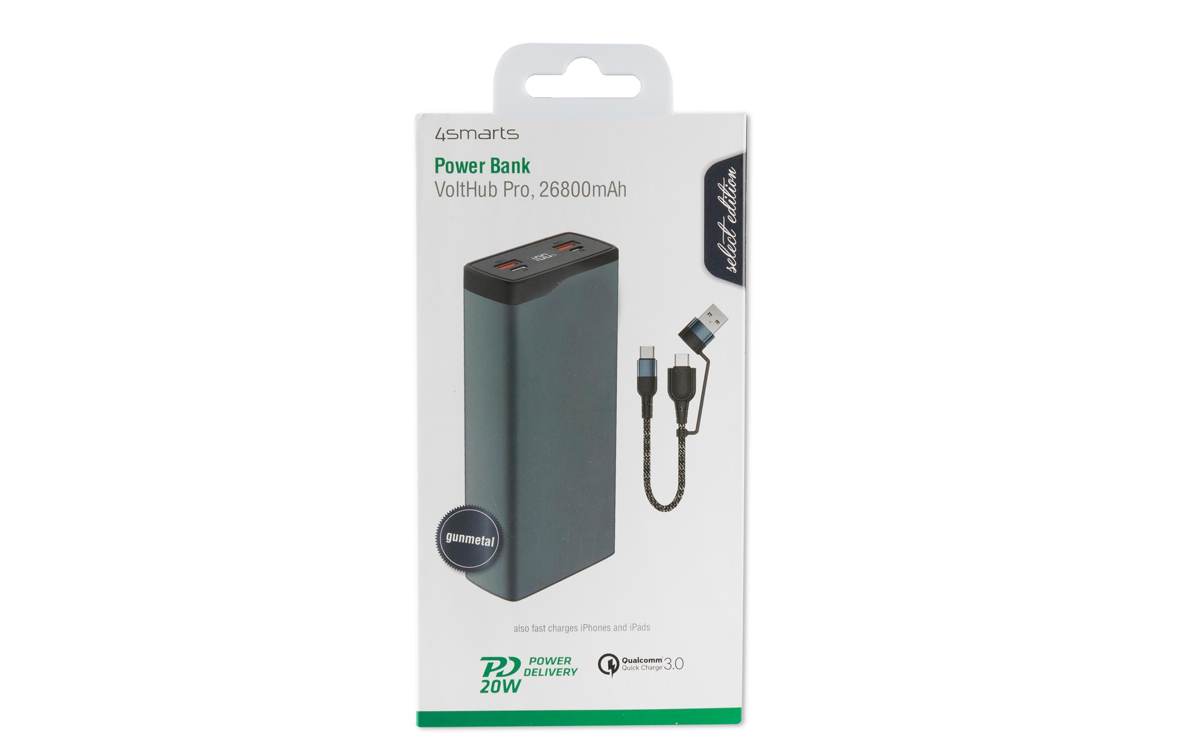 Powerbank VoltHub Pro 26800 mAhMultiport-Powerbank mit sehr hoher Kapazität und modernen Ladestandards