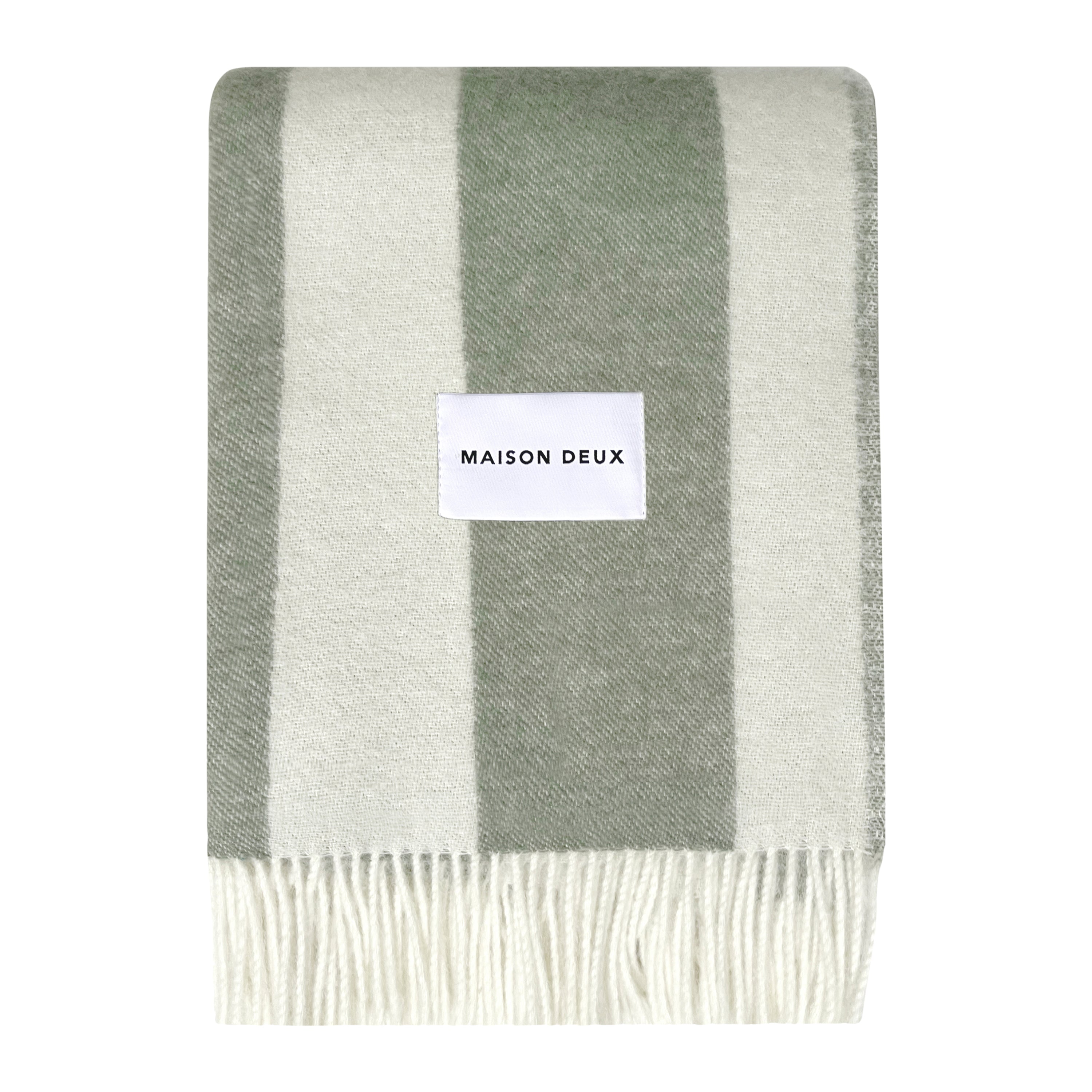 Maison Deux Rough Stripe Plaid - Agave