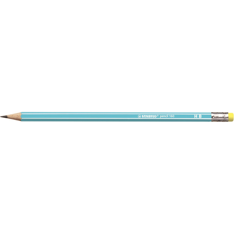 Stabilo Bleistift pencil 160, mit Radiergummi, HB, blau