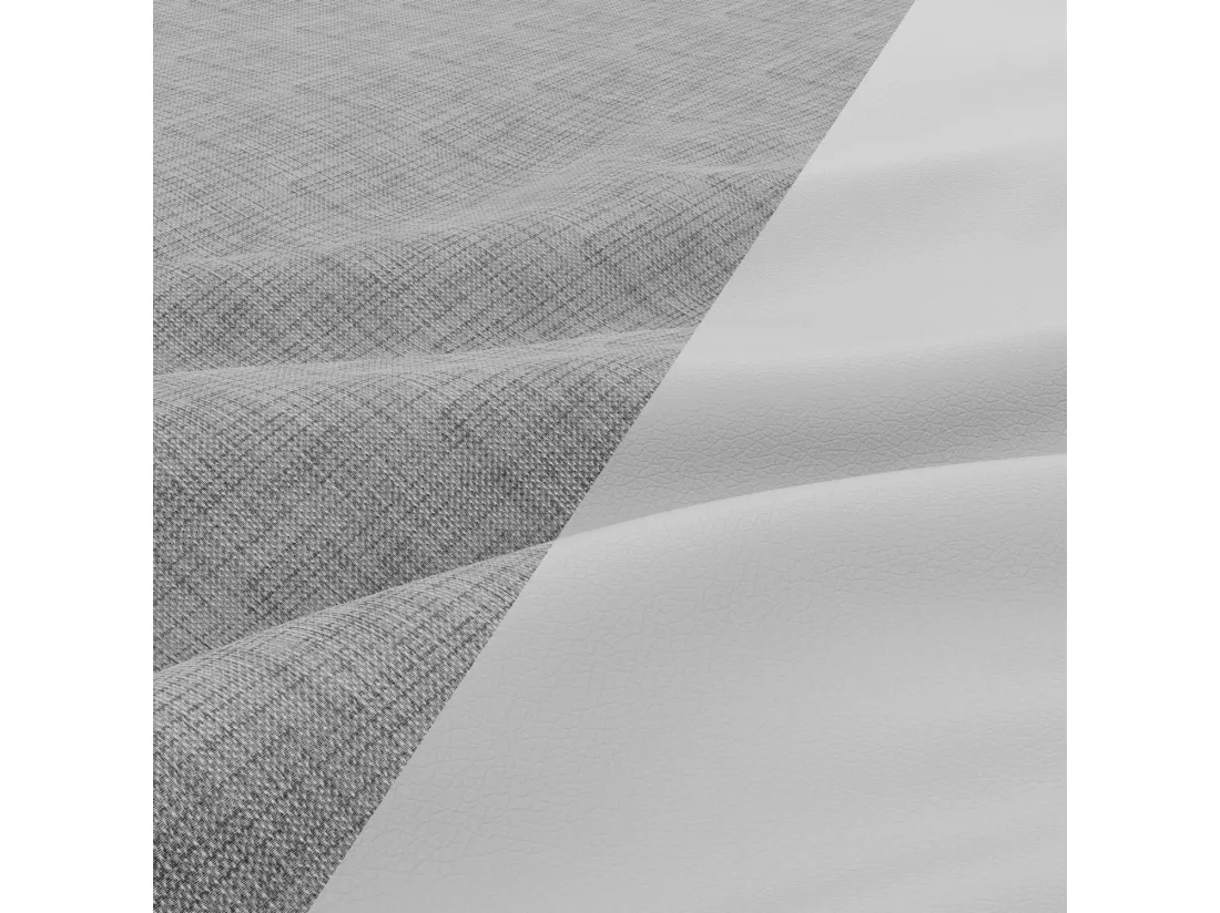 Canapé d'angle en U avec fonction sommeil, 2 méridiennes, Gris + Gris