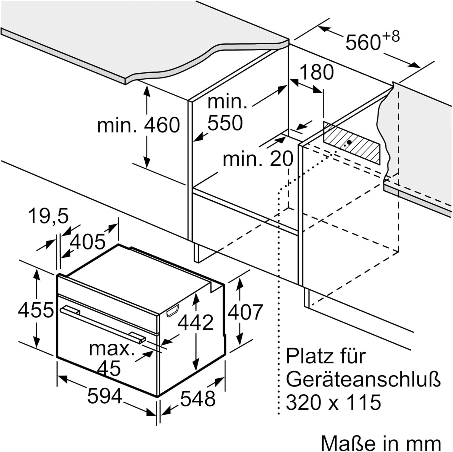 Siemens CS736G1B1, Smarter iQ700 Einbau-Kompaktdampfbackofen, 60 x 45 cm, Schwarz, Made in Germany, Dampfgaren, Hydrolyse Selbstreinigung, Touchscreen, Air Fry, 4D Heißluft, Backautomatik, Pizzastufe